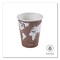 Eco-Products 8 oz. World Art Renewable and Compostable Paper Hot Cups - Brown/White (50/Pack)